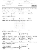 Đề thi thử THPT Quốc gia môn Toán năm 2018 - Sở GD&ĐT Cà Mau - Mã đề 113
