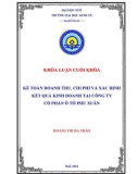 Khóa luận cuối khóa: Kế toán doanh thu, chi phí và xác định kết quả kinh doanh tại Công ty Cổ phần Ô tô Phú Xuân