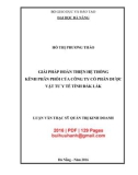 Luận văn Thạc sĩ Quản trị kinh doanh: Giải pháp hoàn thiện hệ thống kênh phân phối của Công ty cổ phần Dược vật tư y tế tỉnh Đắk Lắk