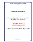 Luận văn Thạc sĩ Tài chính ngân hàng: Hoàn thiện thị trường tiền tệ của Ngân hàng nhà nước Việt Nam