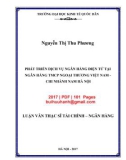 Luận văn Thạc sĩ Tài chính ngân hàng: Phát triển dịch vụ ngân hàng điện tử tại Ngân hàng TMCp Ngoại thương Việt Nam - Chi nhánh Nam Hà Nội