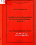 Luận văn Thạc sĩ Kinh doanh và Quản lý: Tăng cường quản lý chi ngân sách nhà nước cấp huyện trên địa bàn huyện Tân Sơn, tỉnh Phú Thọ