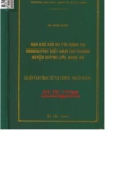 Luận văn Thạc sĩ Tài chính ngân hàng: Hạn chế rủi ro tín dụng tại NHNN&PTNT Việt Nam chi nhánh huyện Quỳnh Lưu, Nghệ An