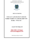 Luận văn Thạc sĩ Quản trị kinh doanh: Năng lực cạnh tranh của doanh nghiệp - nghiên cứu trường hợp VNPT Bà Rịa - Vũng Tàu