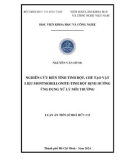 Luận án Tiến sĩ Hóa hữu cơ: Nghiên cứu biến tính tinh bột, chế tạo vật liệu Montmorillonite-tinh bột định hướng ứng dụng xử lý môi trường