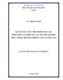 Luận án Tiến sĩ Quản lý giáo dục: Quản lý sự thay đổi trong đào tạo theo tiếp cận CDIO tại các trường Đại học trực thuộc Bộ Giao thông Vận tải Việt Nam