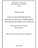 Tóm tắt Luận án Tiến sĩ Quản lý giáo dục: Quản lý sự thay đổi trong đào tạo theo tiếp cận CDIO tại các trường Đại học trực thuộc Bộ Giao thông Vận tải Việt Nam