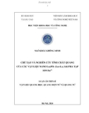 Luận án Tiến sĩ Vật liệu quang học, quang điện tử và quang tử: Chế tạo và nghiên cứu tính chất quang của các vật liệu nano Ln3PO7 (Ln=La, Gd) pha tạp ion Eu3+