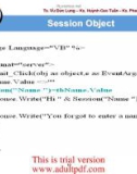 building and managing website : Session Object