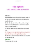 Trắc nghiệm: CÁC THUYẾT TIẾN HOÁ CHÍNH