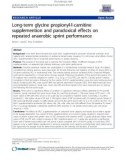 Báo cáo y học: Long-term glycine propionyl-l-carnitine supplemention and paradoxical effects on repeated anaerobic sprint performance