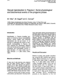 Báo cáo lâm nghiệp: Sexual reproduction in Populus I. Some physiological and biochemical events of the progamic phase