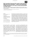 Báo cáo khoa học: Gene expression silencing with ‘speciﬁc' small interfering RNA goes beyond speciﬁcity – a study of key parameters to take into account in the onset of small interfering RNA off-target effects