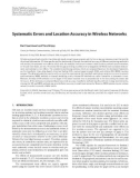 Báo cáo hóa học: Systematic Errors and Location Accuracy in Wireless Networks