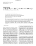 Báo cáo hóa học: Research Article Localization Accuracy of Track-before-Detect Search Strategies for Distributed Sensor Networks