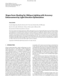 Báo cáo hóa học: Shape-from-Shading for Oblique Lighting with Accuracy Enhancement by Light Direction Optimization