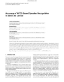 Báo cáo hóa học: Accuracy of MFCC-Based Speaker Recognition in Series 60 Device