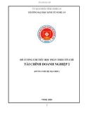 Đề cương chi tiết học phần Tài chính doanh nghiệp 2 (Hệ đào tạo Đại học – Ngành: Tài chính - Ngân hàng) - Trường Đại học Kinh tế Nghệ An