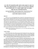 Các yếu tố ảnh hưởng đến chất lượng dịch vụ cho vay tiêu dùng khách hàng cá nhân của Ngân hàng Thương mại Cổ và Phát triển Việt Nam (BIDV) trên địa bàn tỉnh Bình Dương