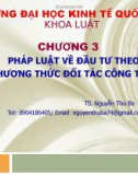 Bài giảng Luật đầu tư: Chương 3 - TS. Nguyễn Thu Ba