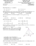 Đề thi KSCL môn Toán 11 năm 2019-2020 có đáp án - Trường THPT Lý Thái Tổ (Lần 1)