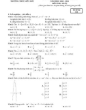 Đề thi KSCL môn Toán 10 năm 2020-2021 có đáp án - Trường THPT Liễn Sơn (Lần 1)