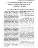 Extracting multiple relations between entities from unstructured threat intelligence reports