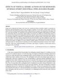 Effects of vertical seismic actions on the responses of single storey industrial steel building frames