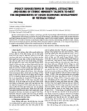 Gợi ý chính sách trong đào tạo, thu hút và sử dụng nhân tài người dân tộc thiểu số đáp ứng với yêu cầu phát triển kinh tế - xã hội ở Việt Nam hiện nay