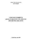 Cẩm nang Nghiệp vụ quản lý nhà nước về công tác bồi thường nhà nước