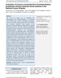 Evaluation of practice of postoperative thromboembolism prophylaxis among colorectal cancer patients in the National Cancer Hospital