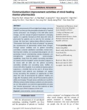 Communication improvement activities of mind-healing mentor-pharmacists