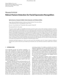 Báo cáo hóa học: Research Article Robust Feature Detection for Facial Expression Recognition