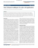 Báo cáo hóa học: New Si-based multilayers for solar cell applications