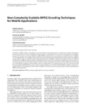 Báo cáo hóa học: New Complexity Scalable MPEG Encoding Techniques for Mobile Applications