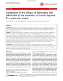 Báo cáo y học: Comparison of the efficacy of lamivudine and telbivudine in the treatment of chronic hepatitis B: a systematic review