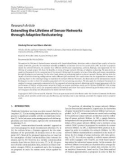 Báo cáo hóa học: Research Article Extending the Lifetime of Sensor Networks through Adaptive Reclustering