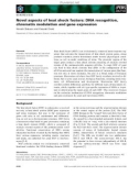 Báo cáo khoa học: Novel aspects of heat shock factors: DNA recognition, chromatin modulation and gene expression