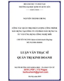 Luận văn Thạc sĩ Quản trị kinh doanh: Công tác quản trị chất lượng công trình xây dựng tại Công ty cổ phần Xây dựng và Tư vấn ứng dụng công nghệ mới