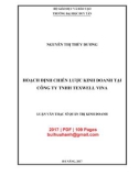 Luận văn Thạc sĩ Quản trị kinh doanh: Hoạch định chiến lược kinh doanh tại Công ty TNHH Texwell Vina