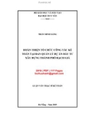 Luận văn Thạc sĩ Kế toán: Hoàn thiện tổ chức công tác kế toán tại Ban quản lý dự án đầu tư xây dựng thành phố Rạch Giá