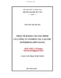 Luận văn Thạc sĩ Kế toán: Phân tích báo cáo tài chính của Công ty cổ phần Tàu cao tốc Superdong Kiên Giang