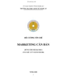 Đề cương chi tiết học phần Marketing căn bản - Trường Đại học Kinh tế Nghệ An