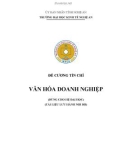 Đề cương chi tiết học phần Văn hóa doanh nghiệp - Trường Đại học Kinh tế Nghệ An