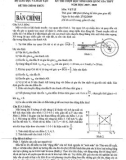 Đề thi học sinh giỏi Quốc gia THPT môn Vật lí năm 2019-2020 - Bộ GD&ĐT