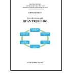 Tài liệu giảng dạy Quản trị rủi ro - Trường CĐ Công nghệ TP. HCM