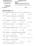 Đề kiểm tra cuối học kì 1 môn Toán lớp 10 năm 2021-2022 có đáp án - Trường THPT Duy Tân (Mã đề 105)