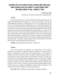 Nghiên cứu các nhân tố ảnh hưởng đến hiệu quả kinh doanh của các công ty hoạt động theo mô hình công ty mẹ - công ty con