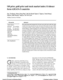 Oil price, gold price and stock market index: Evidence form ASEAN+3 countries