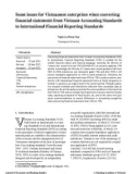 Some issues for Vietnamese enterprises when converting financial statements from Vietnam Accounting Standards to International Financial Reporting Standards